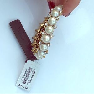 J.Crew pearl stretchable bracelet NEVER WORN